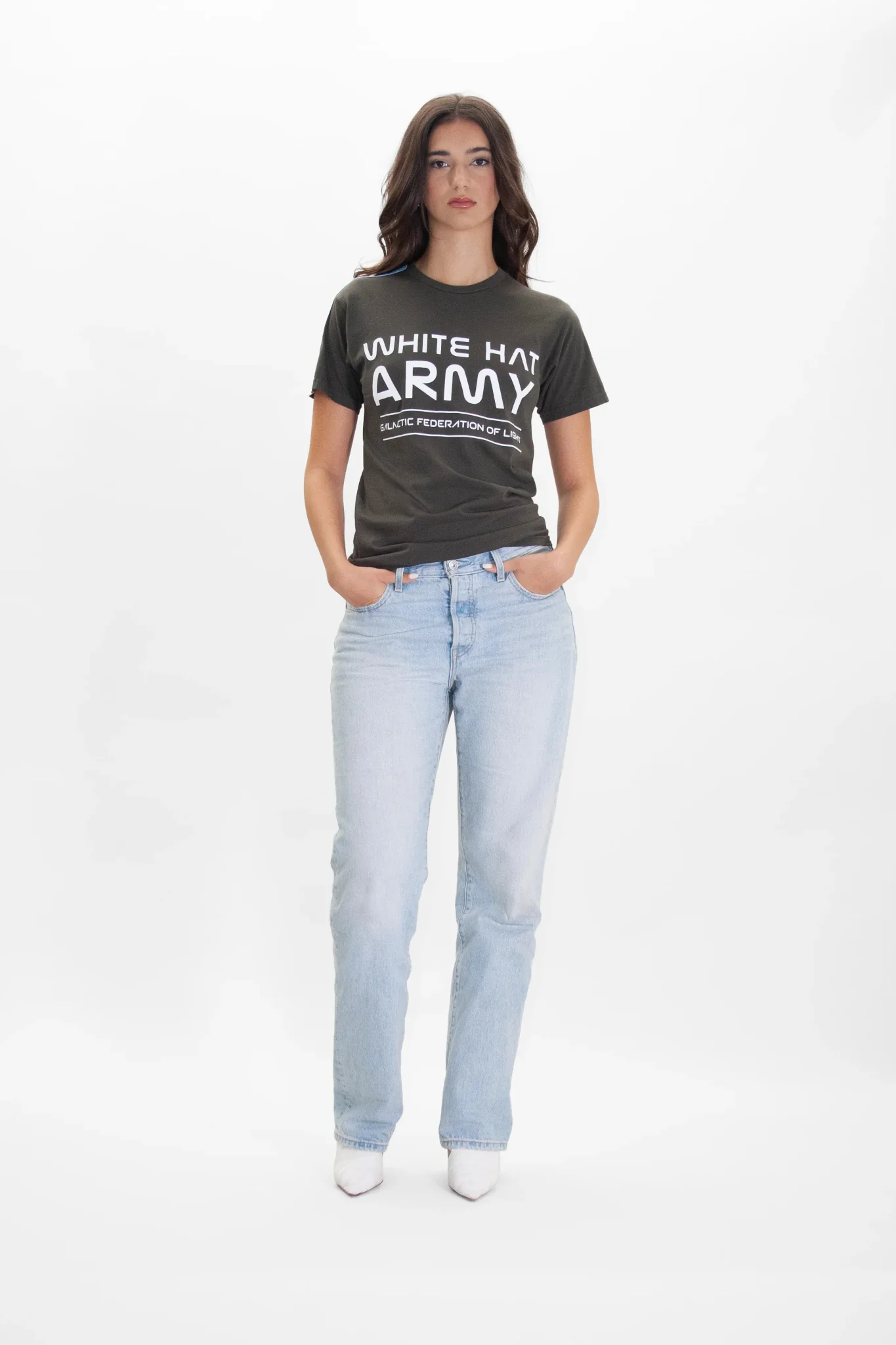 White Hat Army T-Shirt in Caladan - Image 3